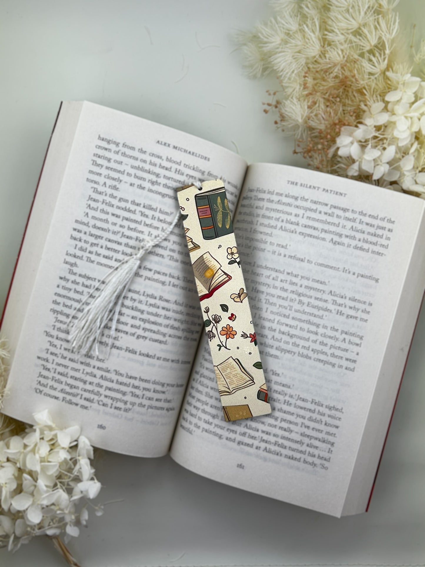 Floral Books Bookmark