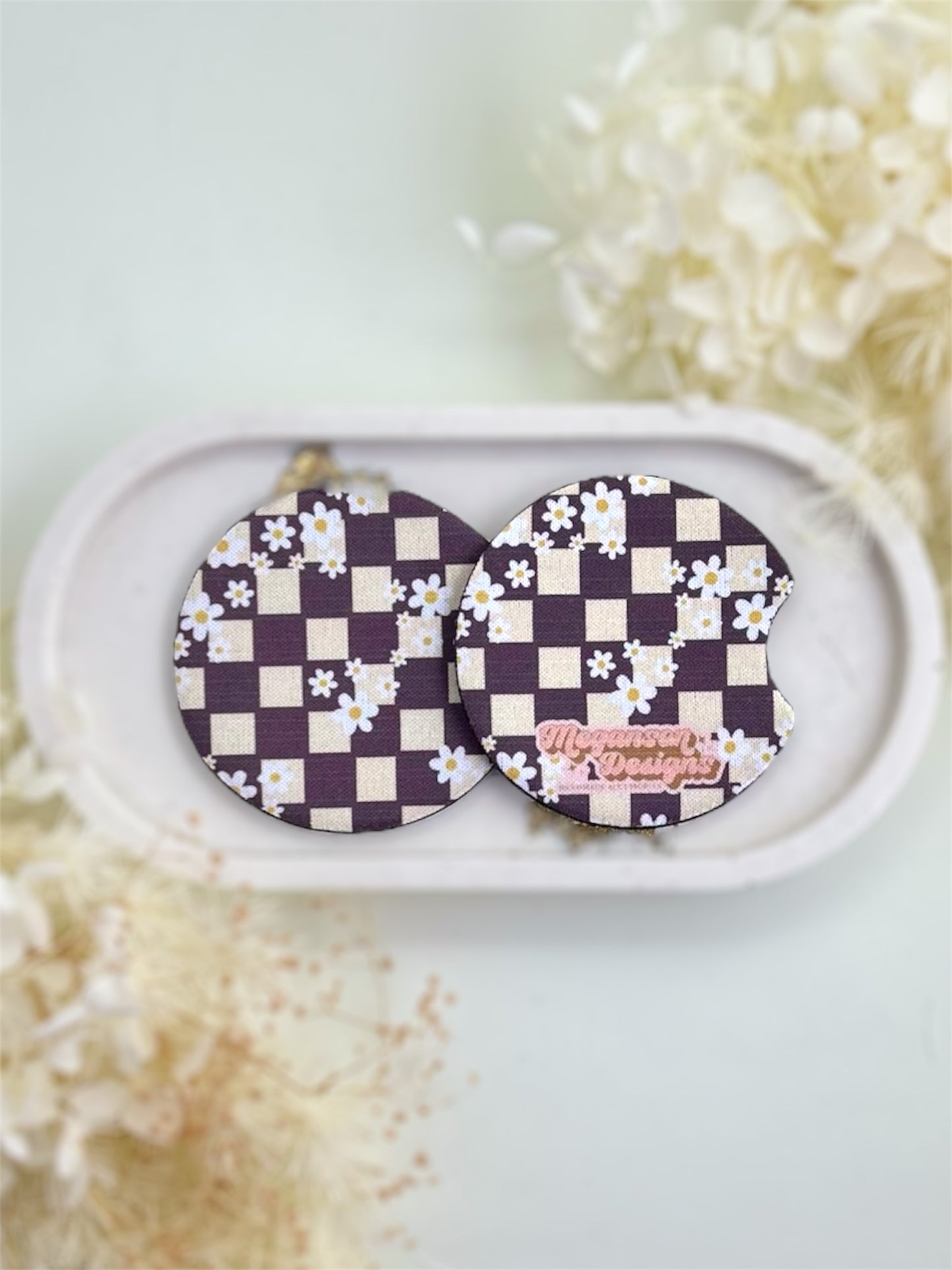 Daisy Check Car Coaster